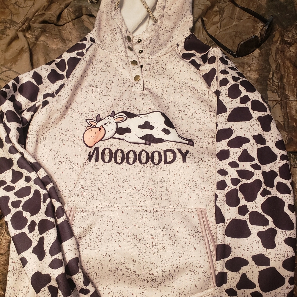 Cow print sweatshirt
